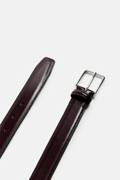 TOPSTITCHED LEATHER BELT