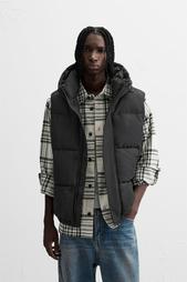 PADDED GILET WITH HOOD