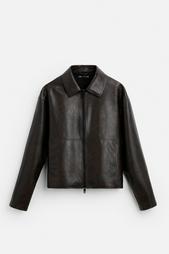 FADED LEATHER EFFECT JACKET