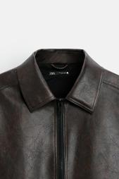 FADED LEATHER EFFECT JACKET