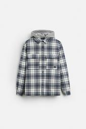 OVERSHIRT WITH CONTRASTING HOOD