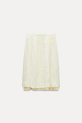 ZW COLLECTION LINEN BLEND MIDI SKIRT