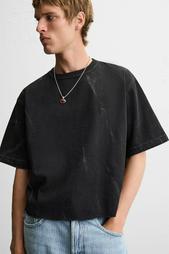 CROPPED FIT DENIM T-SHIRT
