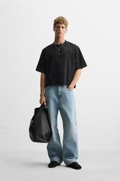 CROPPED FIT DENIM T-SHIRT