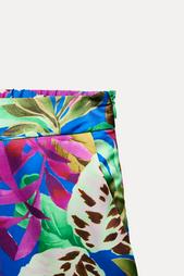 SATIN TROPICAL PRINT TROUSERS