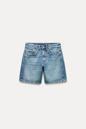 TRF MID-RISE DENIM BERMUDA SHORTS