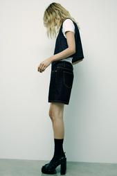 TRF MID-RISE DENIM BERMUDA SHORTS