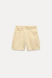 TRF MID-RISE DENIM BERMUDA SHORTS