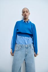 ZW COLLECTION WIDE-LEG MID-RISE JEANS