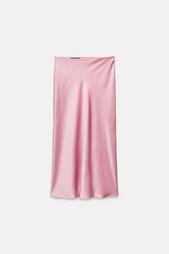 SATIN MIDI SKIRT