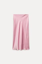 SATIN MIDI SKIRT