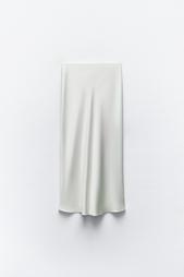 SATIN MIDI SKIRT