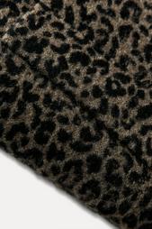 ANIMAL PRINT WOOL BLEND COAT ZW COLLECTION