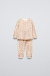 AGES 2-6 YEARS/ FLORAL VELOUR PYJAMAS