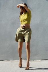 FLOWING BERMUDA SHORTS WITH BELT