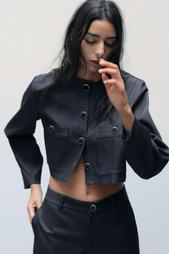 CROPPED BUTTON JACKET