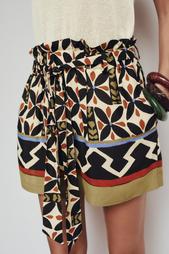 PRINTED BERMUDA SHORTS WITH BELT