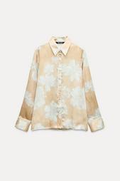 FLORAL PRINT SATIN SHIRT