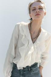 ZW COLLECTION RUFFLED SHIRT