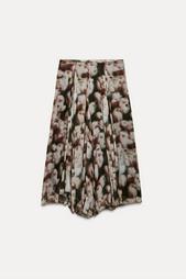 ZW COLLECTION PRINTED BOX PLEAT SKIRT