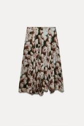 ZW COLLECTION PRINTED BOX PLEAT SKIRT