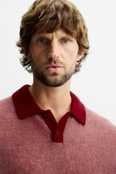 CONTRAST KNIT POLO SHIRT