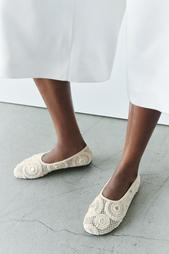 WOVEN MIRRORED BALLET FLATS