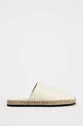 LEATHER SLINGBACK ESPADRILLES