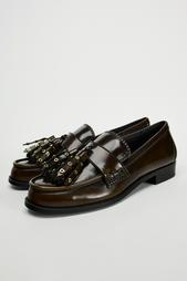 LOAFERS WITH STUDDED TASSELS