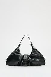 MAXI BUCKET BAG WITH GATHERED DETAIL AND BUCKLE