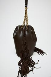 CYLINDRICAL BUCKET BAG WITH FRINGING