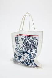 EMBROIDERED FABRIC BAG