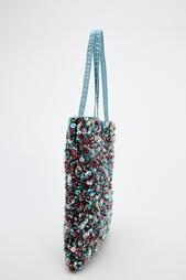 BEADED MINI BUCKET BAG