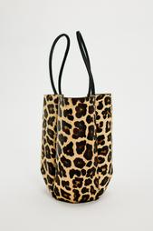 ANIMAL PRINT LEATHER MINI BUCKET BAG