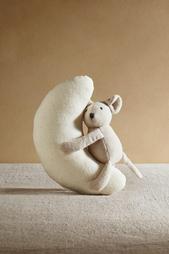 CHILDREN’S MOON AND MOUSE RATTLE SOFT TOY